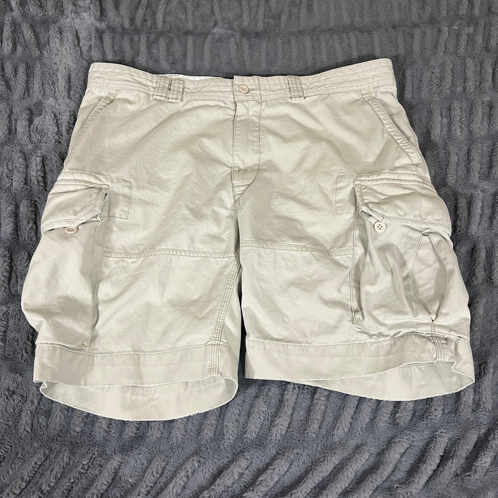 Polo Ralph Lauren Mens 42 Tan Classic Polo Chino Cotton Cargo Shorts Khaki